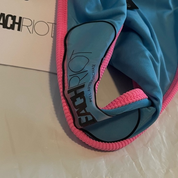 Beach Riot Bikini Bottom in Coral Reef Color block Size Large - Picture 6 of 6